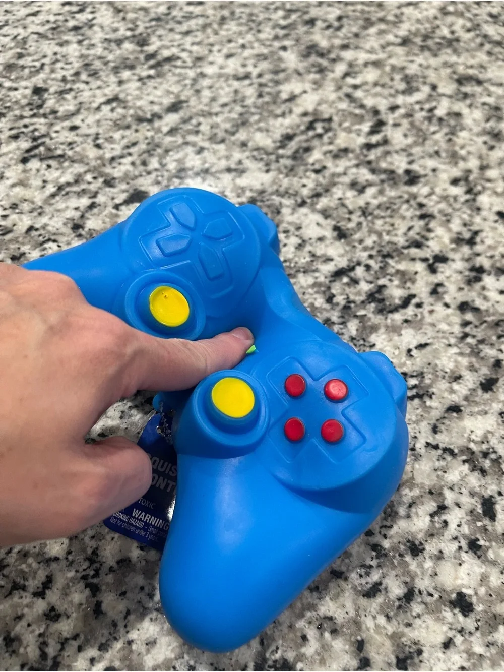 Blue Gaming Controller Stress Toy - Soft Squeeze Simulator